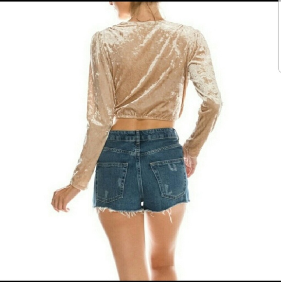 Velvet Crop Top - Picture 2 of 3